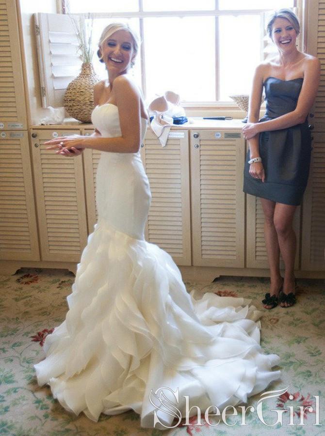 Mermaid Wedding Dress with Ruffles