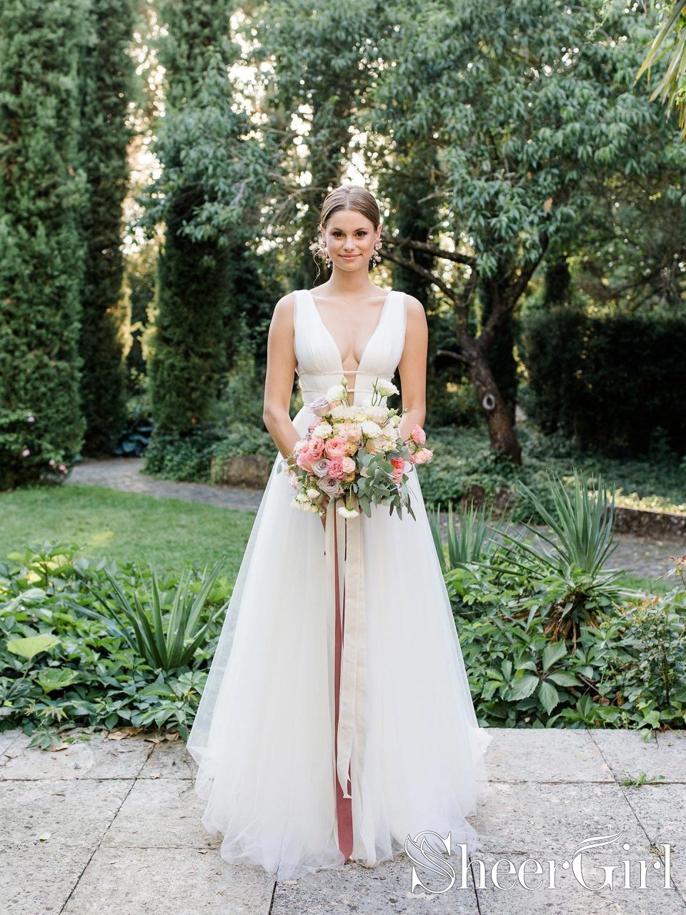 Simple Style Garden Bridals Dress, Simple Wedding Dresses for