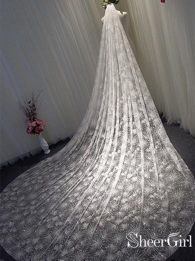 Ivory Tulle Wedding Veils Bridal Cathedral Veil ACC1045 – SheerGirl