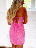 Appliques Strapless Short Prom Dress Mini Homecoming Dress Cocktail Dress ARD3131-SheerGirl