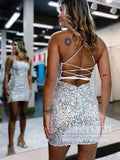 Backless Sequins Sparkly Short Prom Dress Mini Homecoming Dress ARD3138-SheerGirl