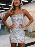 Backless Sequins Sparkly Short Prom Dress Mini Homecoming Dress ARD3138-SheerGirl