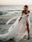 Flowy A Line Sweetheart Neck Wedding Gown Soft Tulle Bohemian Wedding Dress AWD2007