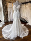 Off the Shoulder Straps Wedding Gown Sparkly Sweetheart Neck Mermaid Wedding Dress AWD2002