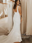 Simple Square neck Satin Bridal Dress Mermaid Body-corn Wedding Dress AWD2005