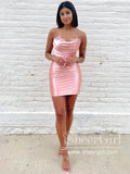 Strapless Satin Sweetheart Neck Short Prom Dress Mini Homecoming Dress Cocktail Dress ARD3010-SheerGirl