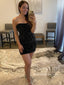 Strapless Sheath Cocktail Dress Velvet Sequins Homecoming Dress ARD3151