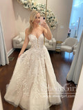 Strapless Sweetheart Neck Bridal dresses Delicate Leaves Lace Wedding Dresses with High Slit AWD2016-SheerGirl