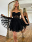 Strapless Sweetheart Neck Short Party Dress Ruffled Tulle Homecoming Dress ARD3137