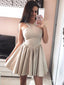 A Line Simple Mini Homecoming Dresses Cheap Satin Graduation Dress ARD1677