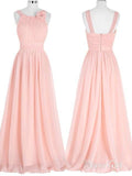 A-line Halter Long Chiffon Bridesmaid Dresses for Wedding Party APD3003-SheerGirl