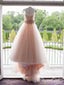 A-line Strapless Sweetheart Neck Chapel Train Wedding Dresses APD3169