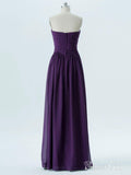 A-line Strapless Sweetheart Neck Chiffon Cheap Bridesmaid Dresses APD2869-SheerGirl