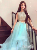 A-line/Princess Beaded Bodice High Low Two Piece Prom Dresses APD3059-SheerGirl