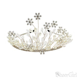 Blooming Crystal Snow Tiaras with Pearls ACC1140-SheerGirl