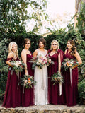 Burgundy Convertible Bridesmaid Dresses Tulle Purple Mismatched Bridesmaid Dresses ARD1166-SheerGirl