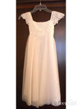 Cap Sleeve Lace Top White Long Baby Dress Flower Girl Dresses ARD1284-SheerGirl