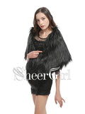 Cheap Faux Fur Bridal Wraps Shrugs Winter Wedding Wrap WJ0005-SheerGirl