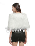 Cheap Faux Fur Bridal Wraps Shrugs Winter Wedding Wrap WJ0005-SheerGirl