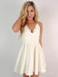 Cheap Ivory Lace Homecoming Dresses Spaghetti Strap Graduation Dress ARD1596