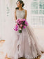 Vestido de novia de organza en capas con tirantes cruzados en la espalda AWD1601 