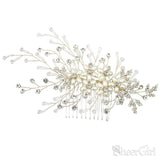 Crystal Sprig Bridal Hair Comb with Pearls ACC1126-SheerGirl