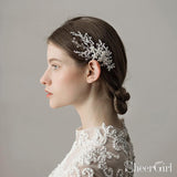 Crystal Sprig Bridal Hair Comb with Pearls ACC1126-SheerGirl