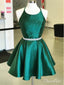 Vestidos de Fiesta Verde Oscuro con Espalda Abierta, Vestidos de Fiesta Cortos y Baratos ARD1319 