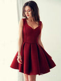 Dark Red Mini Homecoming Dresses Cheap Simple Short Graduation Dress ARD1506-SheerGirl