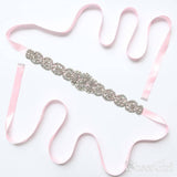 Dusty Rose Crystal Sashes with Ribbon ACC1163-SheerGirl