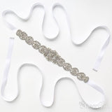 Dusty Rose Crystal Sashes with Ribbon ACC1163-SheerGirl