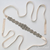 Dusty Rose Crystal Sashes with Ribbon ACC1163-SheerGirl