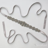 Dusty Rose Crystal Sashes with Ribbon ACC1163-SheerGirl