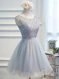 Dusty Rose Homecoming Dresses Short Organza Dusty Blue Homecoming Dresses ARD1207-SheerGirl