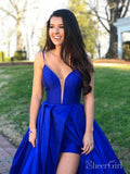 Elegant A-line Long Prom Dresses Royal Blue Prom Gowns ARD2066-SheerGirl