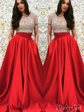 Elegant Two Piece Beaded Prom Dresses Long Formal Dresses ARD2307-SheerGirl