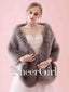 Faux Fur Grey Bridal Wraps Winter Wedding Wrap WJ0012