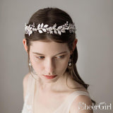 Filigree Laurel Leaf Halo Headband with Tieback ACC1095-SheerGirl