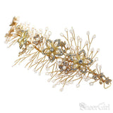 Gold Crystal and Pearl Headpiece Headband ACC1119-SheerGirl