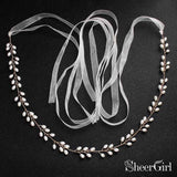 Gold Pearls Bridal Sashes ACC1150-SheerGirl