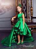 Green Party Dresses For Kids High Low Cheap Flower Girl Dress ARD1289-SheerGirl