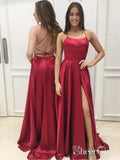 Green Prom Dresses with Pocket Long Backless Slit Formal Evening Ball Gowns APD3277-SheerGirl