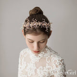 Hand-wired Gold Scattered Pearls Headband ACC1098-SheerGirl