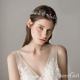 Hand-wired Silver Sprig Headband with Crystals ACC1100-SheerGirl