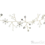 Hand-wired Silver Sprig Headband with Crystals ACC1100-SheerGirl