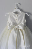 Ivory Baby Flower Girl Dresses with Bow Cute Cheap Dress for Kids ARD1295-SheerGirl