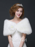 Ivory Bridal Shrugs Winter Wedding Wraps WJ0007-SheerGirl