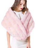 Ivory Bridal Wraps Faux Fur Winter Bridal Wrap WJ0004-SheerGirl