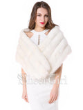 Ivory Bridal Wraps Faux Fur Winter Bridal Wrap WJ0004-SheerGirl