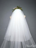 Ivory Lace Cathedral Veil with Blusher Long Wedding Veil ACC1071-SheerGirl